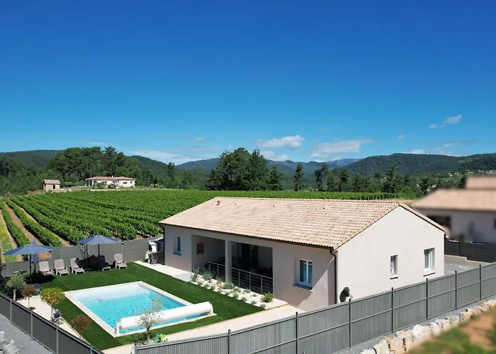 En Ardeche Villa L'Olympe Climatisee Avec Sa Piscine Privee Et Chauffee Joyeuse photo