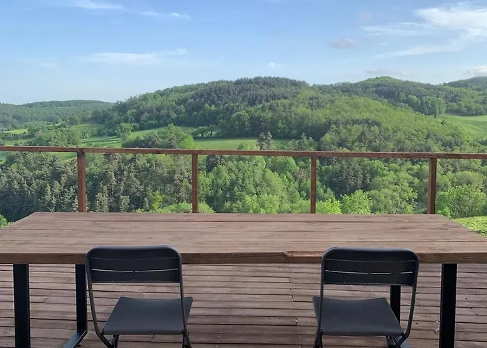 הוילה Alboussière Detached Stone House With Terrace In Ardeche תמונה