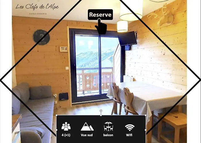 Фото Апартаменты Pres Des Pistes - Plein Sud - Vue Incroyable Huez