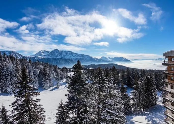 Photo de Vue spectaculaire, Appartement T3 pied des pistes, terrasse, parking, 6 pers Chamrousse