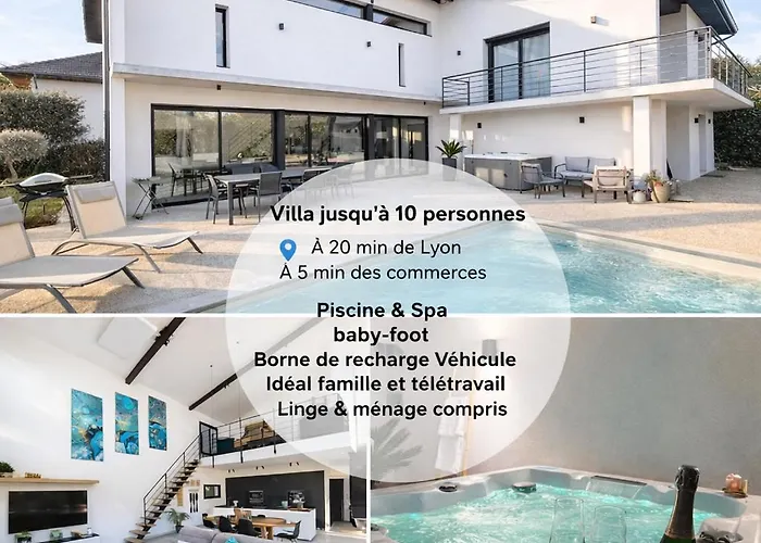 Villa Lumiere - Confort, Spa, Piscine, Recharge Vehicule & Babyfoot Beynost photo