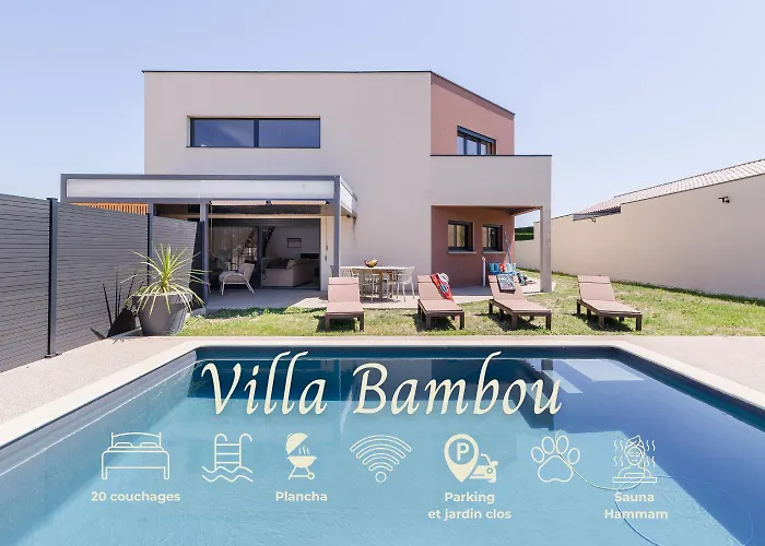 Photo de Villa Bambou I Piscine Sauna Hammam 20 Pers Beauvoir-de-Marc